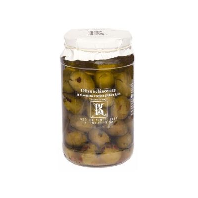 Olive Schiacciate in Olio Extra Vergine di Oliva Kazzen 460 gr
